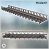 Modular modern metal bridge with wooden plank (intact and damaged versions) (3)