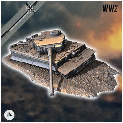 Destroyed German Panzer VI...