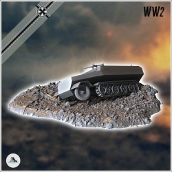 Carcasse de half-track Sd.Kfz. 251 allemand détruit dans débris (6)