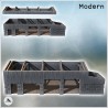 Bâtiment industriel en pierre et planche de bois avec poutres métalliques sans toit (8)