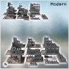 Set of twelve large modern and futuristic ruins with floors (4)