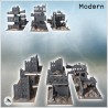Set de douze grandes ruines modernes et futuristes avec étages (4)