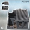Maison sans étage avec murs en brique, toit en tuiles et annexe à l'arrière (9)