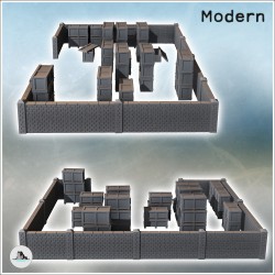 Industrial warehouse with brick walls and storage crates (3)