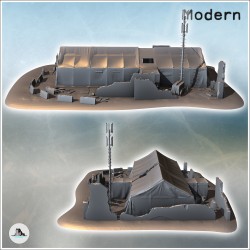 Modern medical tent with antenna and ruined walls (8)