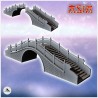 Asian brick bridge with wooden railing and stair steps (4)