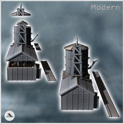 Gare industrielle moderne avec bâtiments d'entrepôts et grand silo à tuyaux (1)