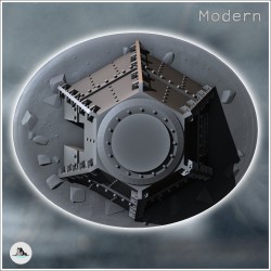 Bunker moderne octogonal en métal avec rivets (6)
