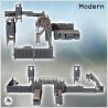 Set de fortifications modernes post-apo avec murs en tôle de métal, miradors et carcasses de bus (5)