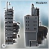 Modern building with a large silo, pipes, and overhanging annexes (16)