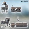 Set de cinq bâtiments modernes avec citerne à eau et entrepôt à toit rond (19)