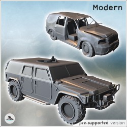 Set of three post-apocalyptic vehicles with vehicle carcasses, bulldozer, and Hummer (4)