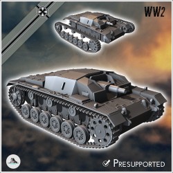 German WW2 vehicles pack No. 5 (StuG Sturmhaubitze III and variants)