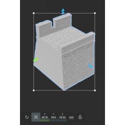 Modular set of stone defensive walls with forts (2)