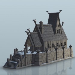 Viking large temple with stairs
