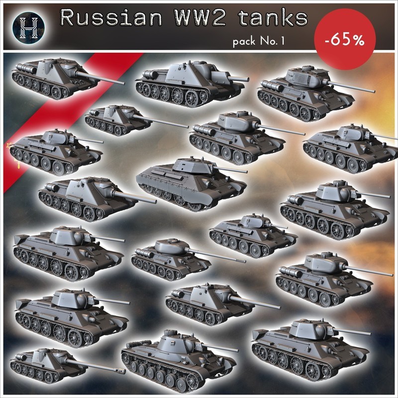 Russian tanks pack No. 1 (T-34 and variants)