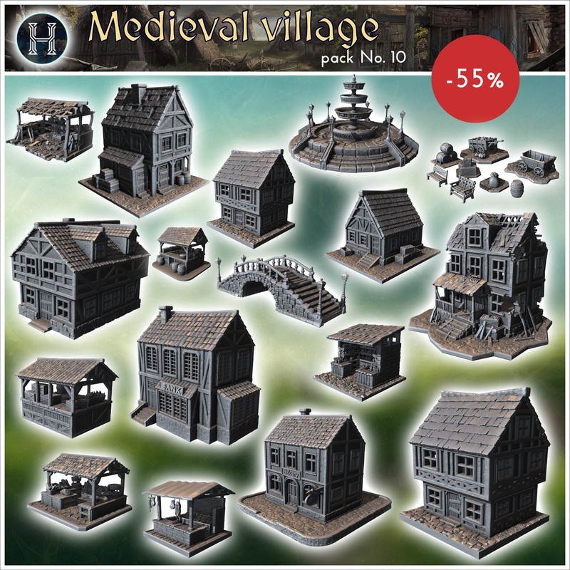 Medieval village pack No. 10