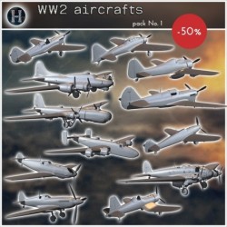 World War II aircrafts pack...