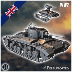 Pack de véhicules Anglais 39-45 No. 1 (char d'infanterie Valentine)