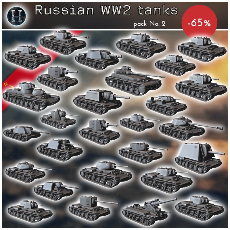 Russian tanks pack No. 2 (KV and variants)