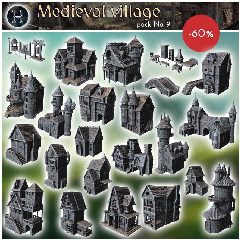 Medieval village pack No. 9