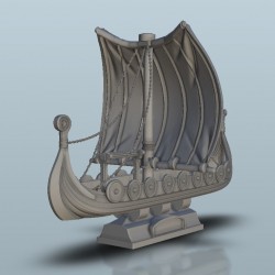 Viking drakkar war longship