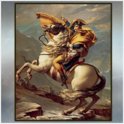 Napoleon Bonaparte crossing the Alps, from Jacques-Louis David's painting