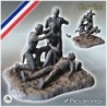 Set of four French Napoleonic infantrymen with wounded and attending physicians (14)