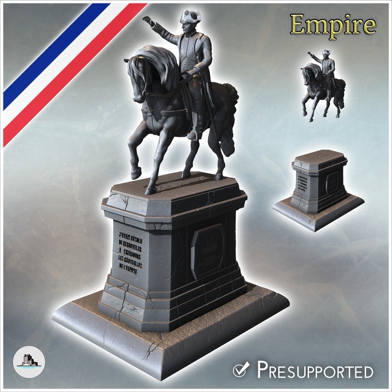 Statue of Emperor Napoleon I Bonaparte on horseback (Cherbourg, France)