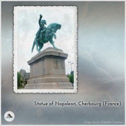 Statue of Emperor Napoleon I Bonaparte on horseback (Cherbourg, France)