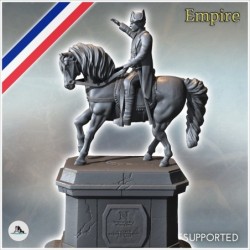 Statue of Emperor Napoleon I Bonaparte on horseback (Cherbourg, France)