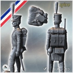 French Napoleonic infantry soldier standing on guard (17)