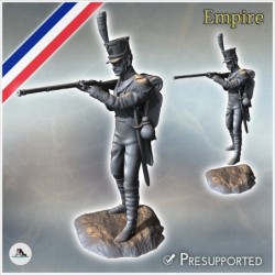 Soldat français d'infanterie napoléonienne tirant debout (19)