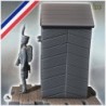 French Napoleonic infantry soldier standing in front of wooden post (20)