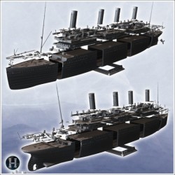 RMS Titanic paquebot britannique (316 pièces détaillées) (version résine SLA)