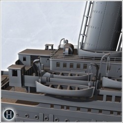 RMS Titanic paquebot britannique (316 pièces détaillées) (version résine SLA)