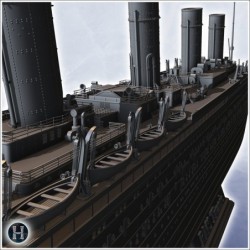 RMS Titanic paquebot britannique (316 pièces détaillées) (version résine SLA)