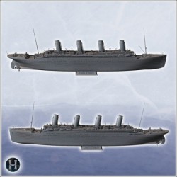 RMS Titanic paquebot britannique (316 pièces détaillées) (version résine SLA)