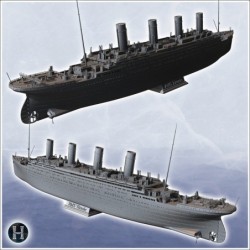 RMS Titanic paquebot britannique (316 pièces détaillées) (version résine SLA)