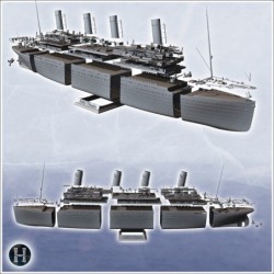 RMS Titanic paquebot britannique (316 pièces détaillées) (version résine SLA)