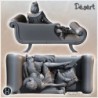 Reclining queen Cleopatra VII on ornate couch with detailed pillows and decorative drapery (2)