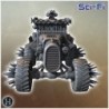 Heavy-duty off-road vehicle with large reinforced wheels and armored cabin structure (24)