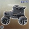 Heavy-duty off-road vehicle with large reinforced wheels and armored cabin structure (24)