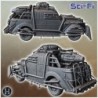 Armored car equipped with reinforced front bumper, chains, and multiple mounted weapons (25)