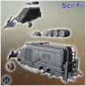 Armored car with exposed engine, side-mounted weapons, and reinforced exterior panels (27)