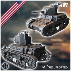 M2A4 Light Tank (combat damaged version)