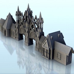 Bâtiment gothique avec arche  19