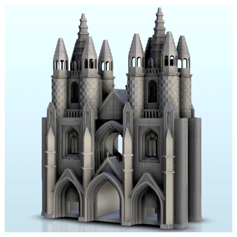 Gothic arch with double towers
