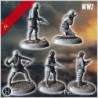 Set of five Soviet Russian Red Army soldiers (WW2 USSR) (with Mosin-Nagant + PPSh-41) (1)