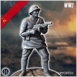 Set of five Soviet Russian Red Army soldiers (WW2 USSR) (with Mosin-Nagant + PPSh-41) (1)